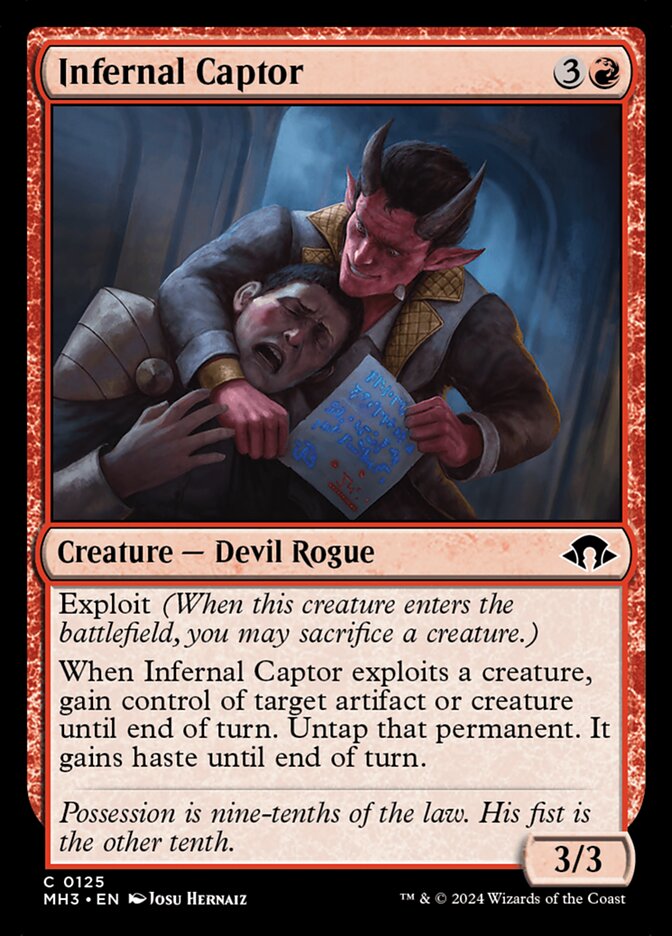 Infernal Captor – Common Magic: The Gathering card from Modern Horizons 3 (#125)