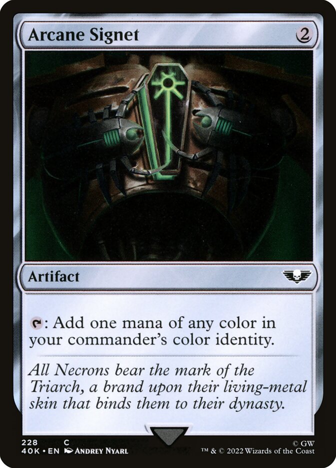 Arcane Signet – Common Magic: The Gathering card from Warhammer 40,000 Commander (#228)