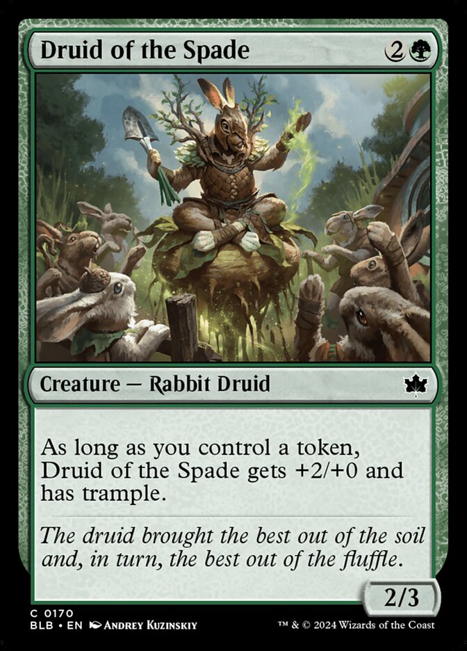 Druid of the Spade – Common Magic: The Gathering card from Bloomburrow (#170)