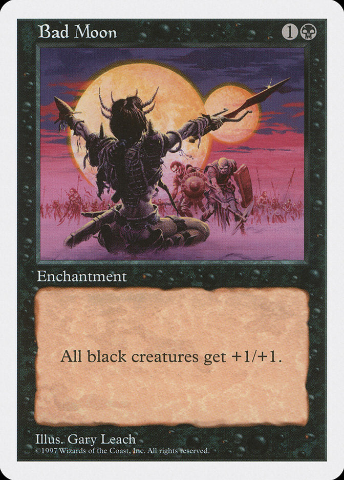 Bad Moon – Rare Magic: The Gathering card from Fifth Edition (#142)