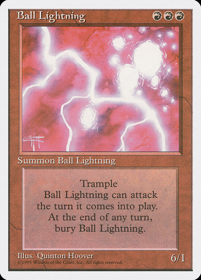 Ball Lightning – Rare Magic: The Gathering card from Fourth Edition (#176)