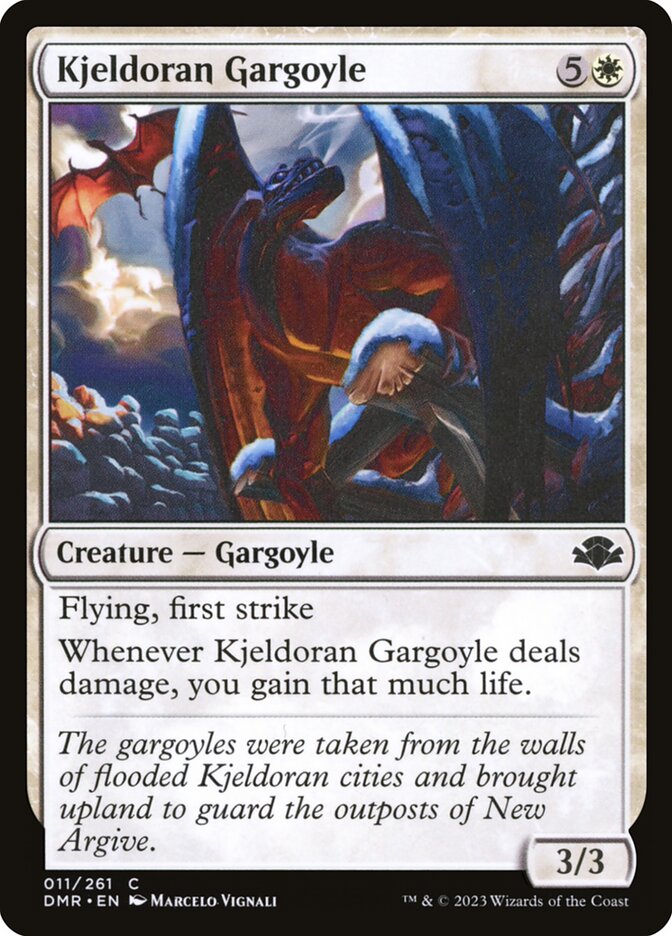 Kjeldoran Gargoyle – Common Magic: The Gathering card from Dominaria Remastered (#11)