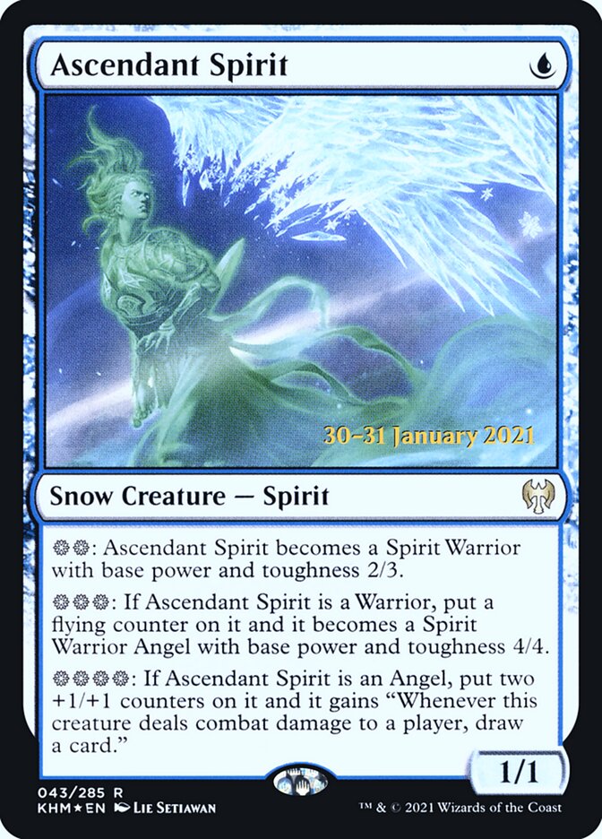 Ascendant Spirit – Rare Magic: The Gathering card from Kaldheim Promos (#43s)