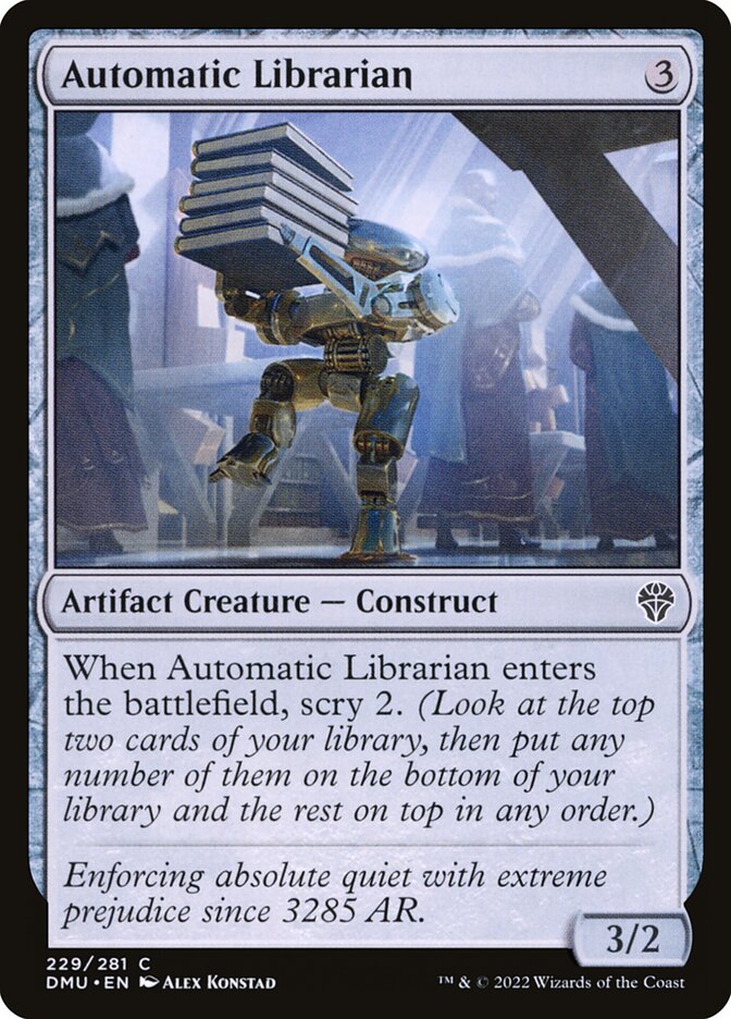 Automatic Librarian – Common Magic: The Gathering card from Dominaria United (#229)