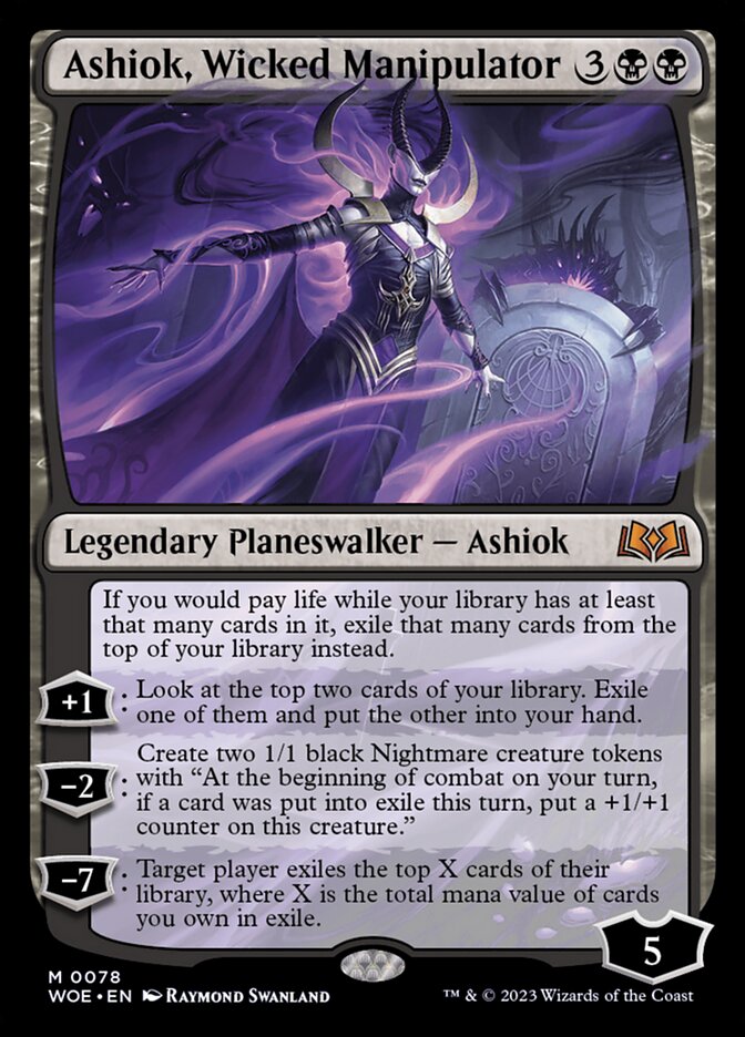 Ashiok, Wicked Manipulator – Mythic Magic: The Gathering card from Wilds of Eldraine (#78)