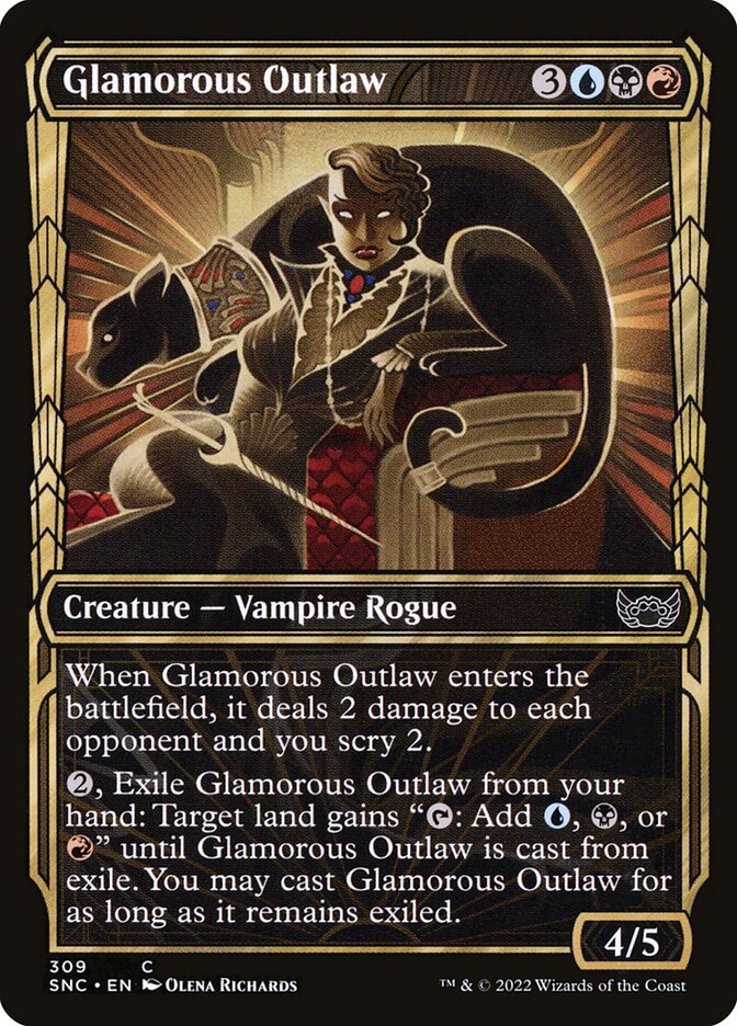 Glamorous Outlaw – Common Magic: The Gathering card from Streets of New Capenna (#309)