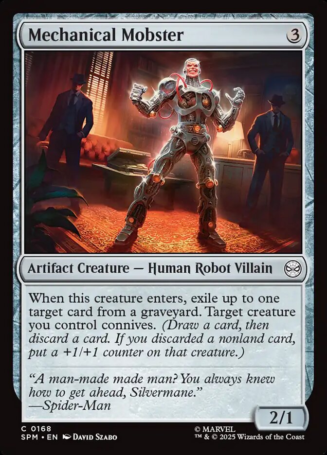Mechanical Mobster – Common Magic: The Gathering card from Marvel's Spider-Man (#168)
