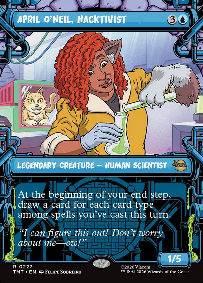 April O'Neil, Hacktivist – Rare Magic: The Gathering card from Teenage Mutant Ninja Turtles (#227)