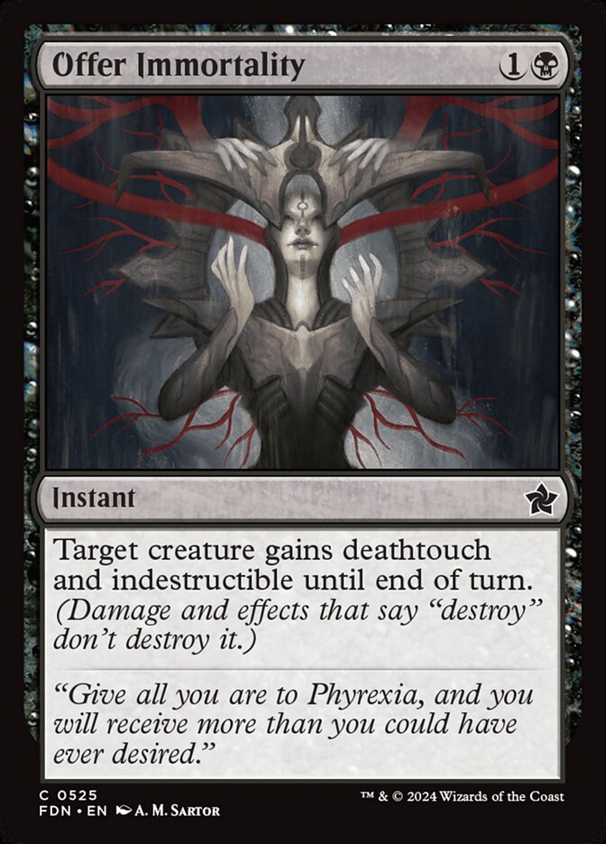 Offer Immortality – Common Magic: The Gathering card from Foundations (#525)