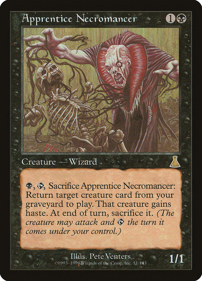 Apprentice Necromancer – Rare Magic: The Gathering card from Urza's Destiny (#51)