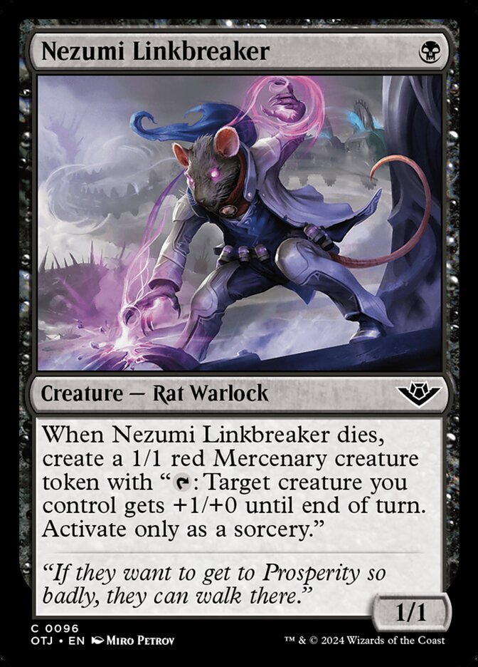 Nezumi Linkbreaker – Common Magic: The Gathering card from Outlaws of Thunder Junction (#96)