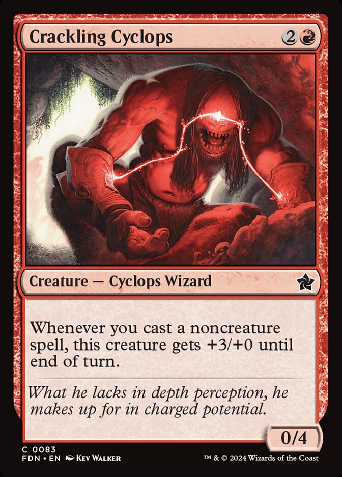 Crackling Cyclops – Common Magic: The Gathering card from Foundations (#83)
