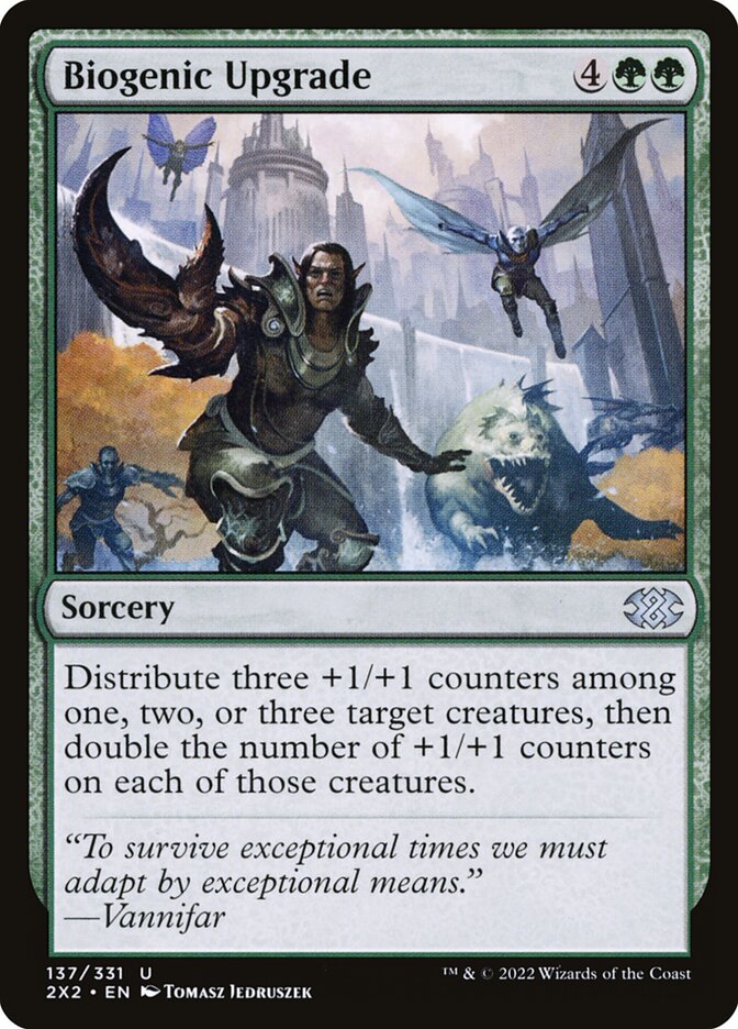 Biogenic Upgrade – Uncommon Magic: The Gathering card from Double Masters 2022 (#137)