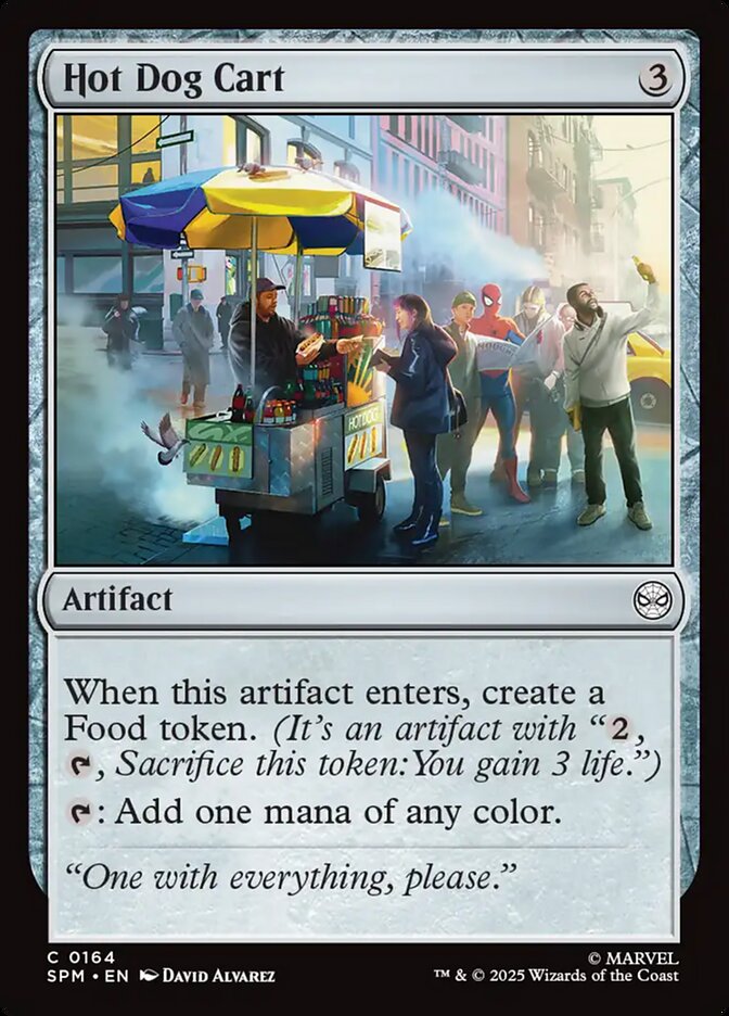 Hot Dog Cart – Common Magic: The Gathering card from Marvel's Spider-Man (#164)