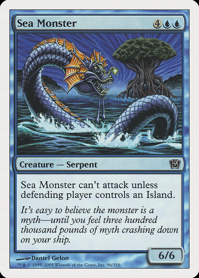 Sea Monster – Common Magic: The Gathering card from Ninth Edition (#96)