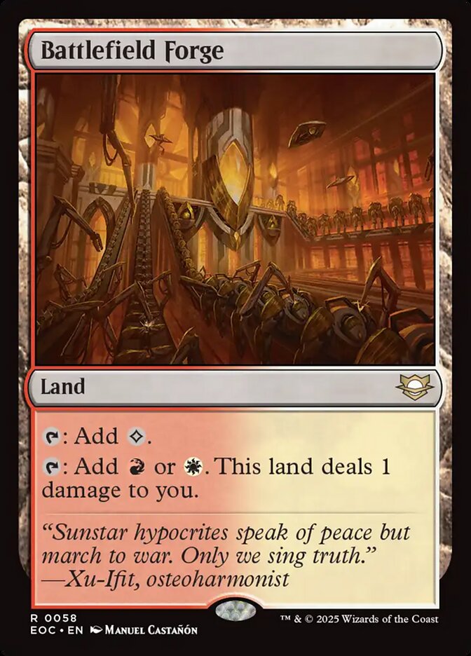 Battlefield Forge – Rare Magic: The Gathering card from Edge of Eternities Commander (#58)