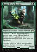 Kona, Rescue Beastie – Rare Magic: The Gathering card from Duskmourn: House of Horror (#187)