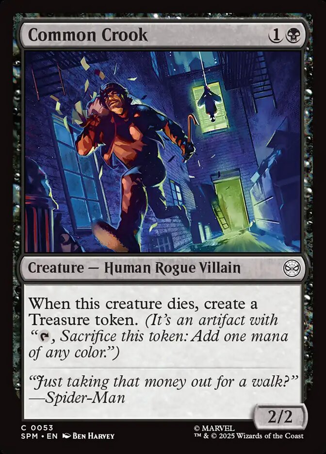 Common Crook – Common Magic: The Gathering card from Marvel's Spider-Man (#53)