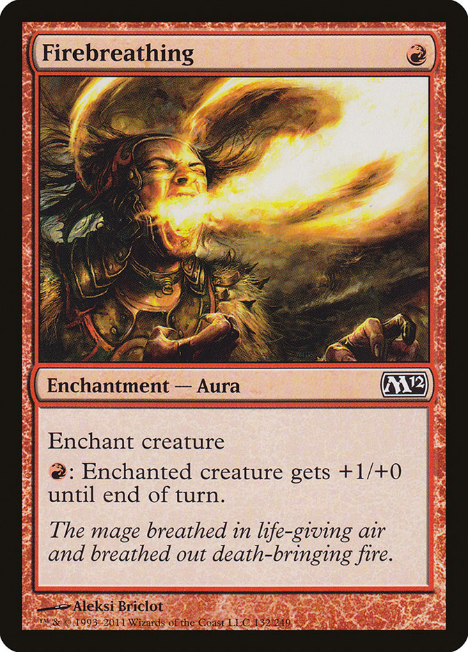 Firebreathing – Common Magic: The Gathering card from Magic 2012 (#132)