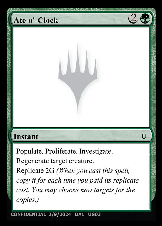 Ate-o'-Clock – Uncommon Magic: The Gathering card from Unknown Event (#UG03a)