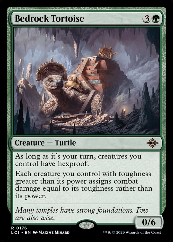Bedrock Tortoise – Rare Magic: The Gathering card from The Lost Caverns of Ixalan (#176)
