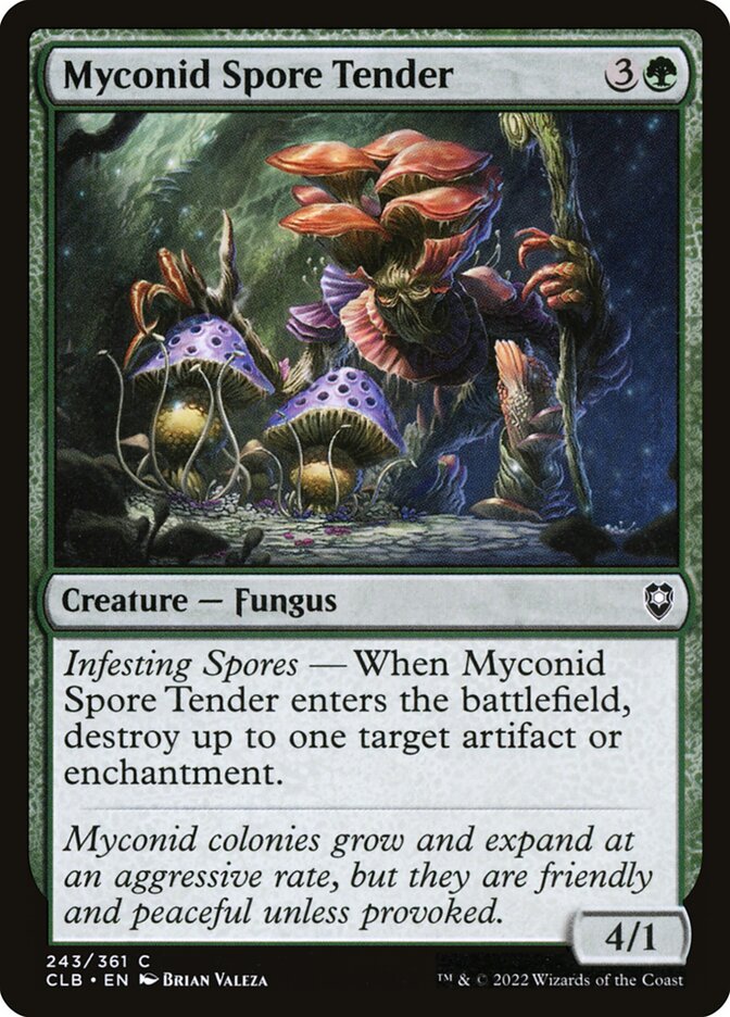 Myconid Spore Tender – Common Magic: The Gathering card from Commander Legends: Battle for Baldur's Gate (#243)