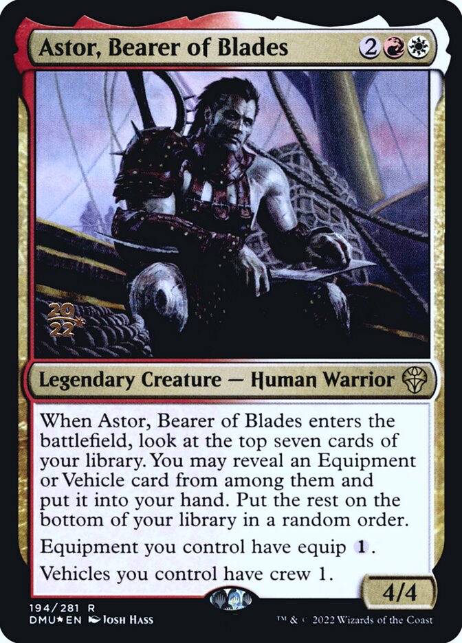 Astor, Bearer of Blades – Rare Magic: The Gathering card from Dominaria United Promos (#194s)