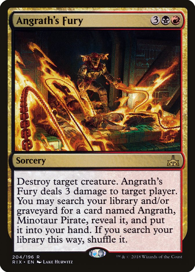 Angrath's Fury – Rare Magic: The Gathering card from Rivals of Ixalan (#204)