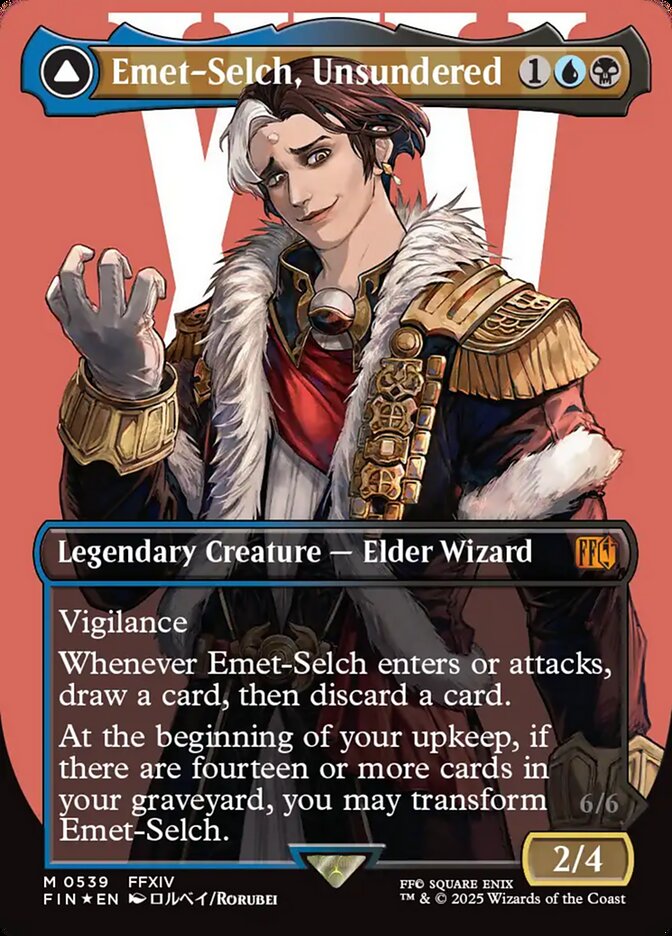 Emet-Selch, Unsundered // Hades, Sorcerer of Eld – Mythic Magic: The Gathering card from Final Fantasy (#539)