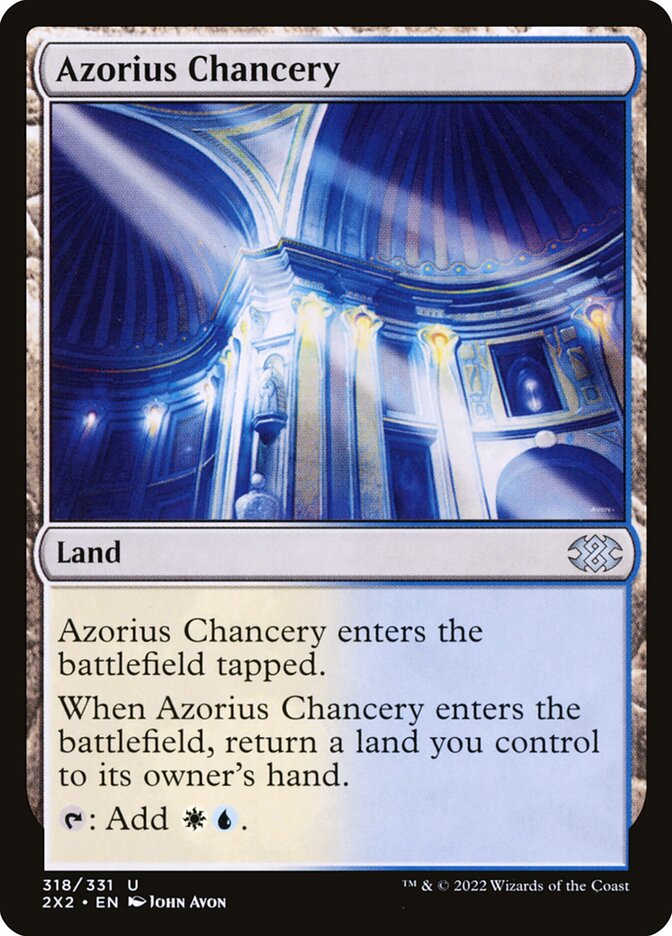 Azorius Chancery – Uncommon Magic: The Gathering card from Double Masters 2022 (#318)