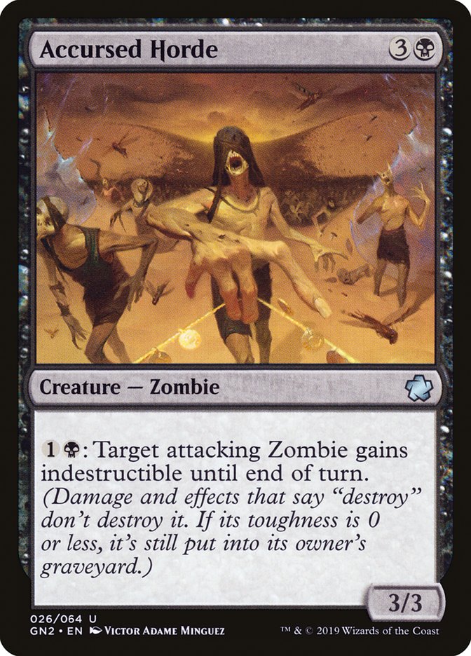 Accursed Horde – Uncommon Magic: The Gathering card from Game Night 2019 (#26)