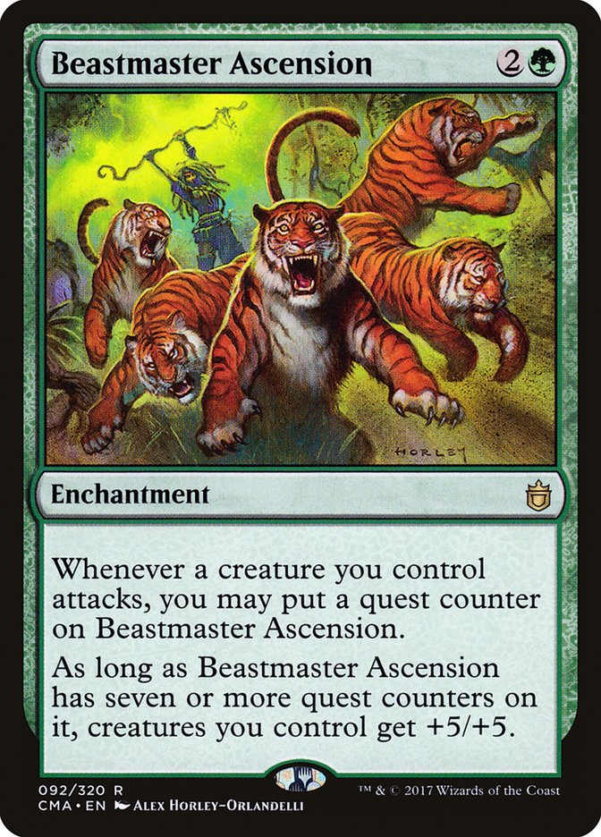 Beastmaster Ascension – Rare Magic: The Gathering card from Commander Anthology (#92)