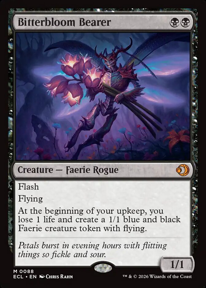 Bitterbloom Bearer – Mythic Magic: The Gathering card from Lorwyn Eclipsed (#88)