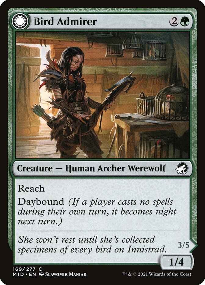 Bird Admirer // Wing Shredder – Common Magic: The Gathering card from Innistrad: Midnight Hunt (#169)