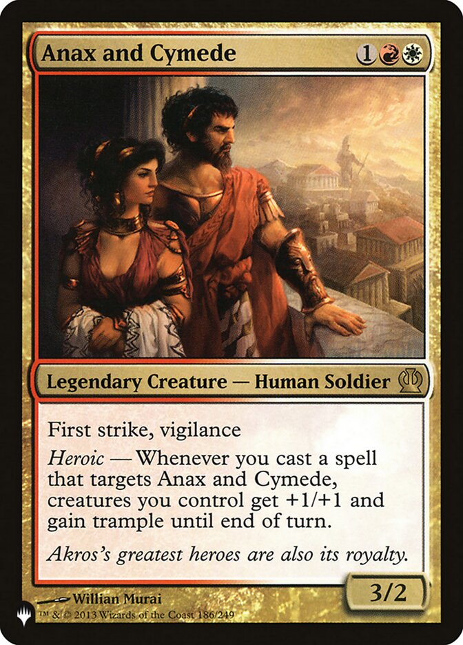 Anax and Cymede – Rare Magic: The Gathering card from The List (#THS-186)