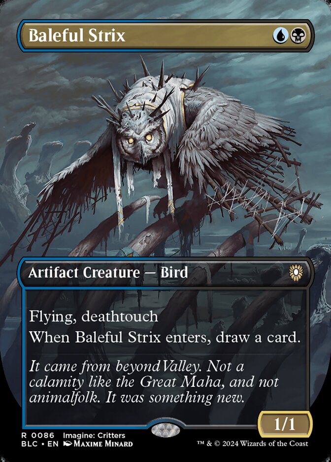 Baleful Strix – Rare Magic: The Gathering card from Bloomburrow Commander (#86)