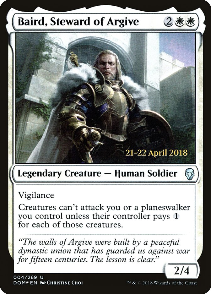 Baird, Steward of Argive – Uncommon Magic: The Gathering card from Dominaria Promos (#4s)