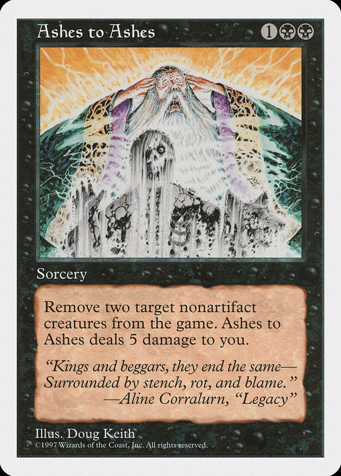 Ashes to Ashes – Uncommon Magic: The Gathering card from Fifth Edition (#141)
