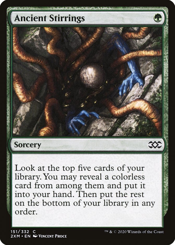 Ancient Stirrings – Common Magic: The Gathering card from Double Masters (#151)
