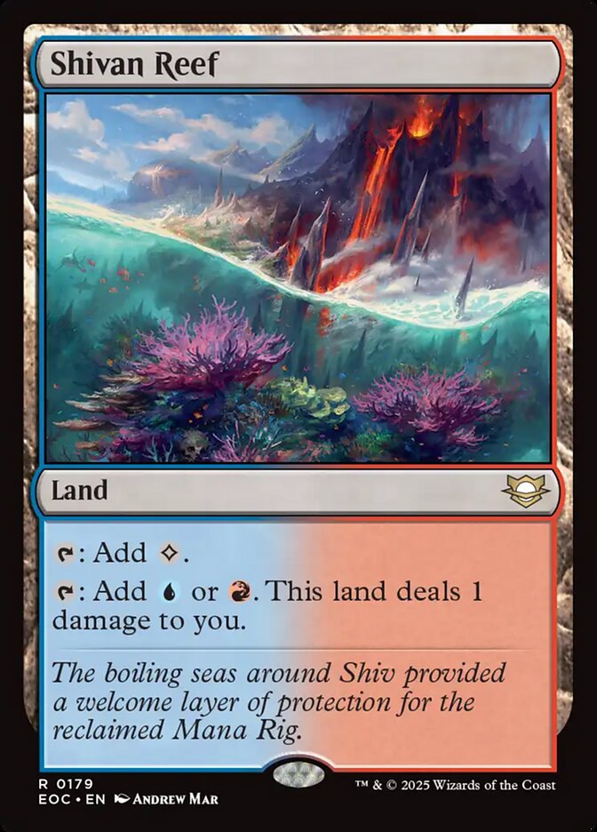 Shivan Reef – Rare Magic: The Gathering card from Edge of Eternities Commander (#179)