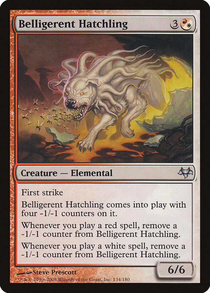 Belligerent Hatchling – Uncommon Magic: The Gathering card from Eventide (#134)