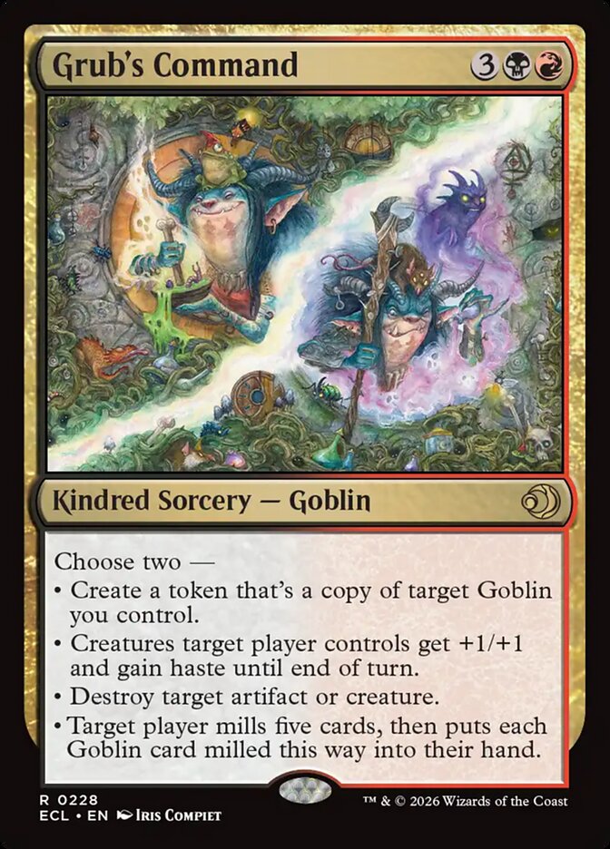 Grub's Command – Rare Magic: The Gathering card from Lorwyn Eclipsed (#228)