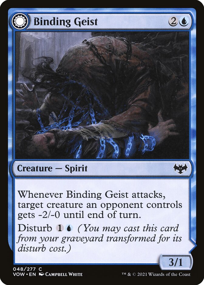 Binding Geist // Spectral Binding – Common Magic: The Gathering card from Innistrad: Crimson Vow (#48)