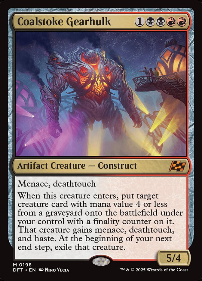 Coalstoke Gearhulk – Mythic Magic: The Gathering card from Aetherdrift (#198)