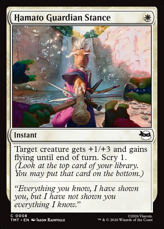 Hamato Guardian Stance – Common Magic: The Gathering card from Teenage Mutant Ninja Turtles (#8)
