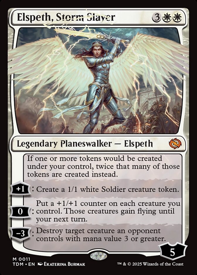 Elspeth, Storm Slayer – Mythic Magic: The Gathering card from Tarkir: Dragonstorm (#11)