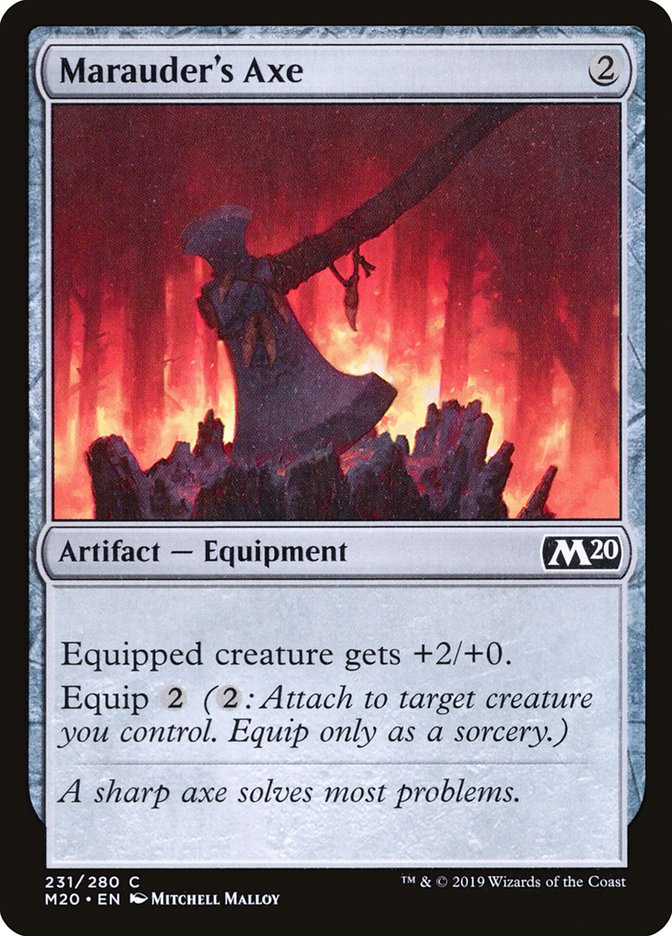 Marauder's Axe – Common Magic: The Gathering card from Core Set 2020 (#231)