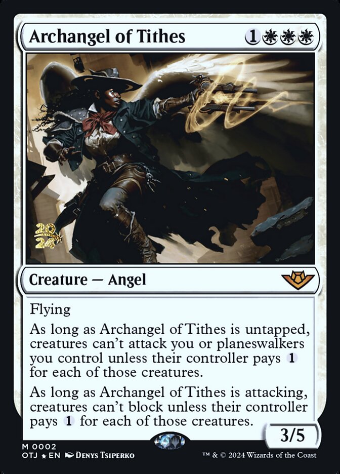 Archangel of Tithes – Mythic Magic: The Gathering card from Outlaws of Thunder Junction Promos (#2s)