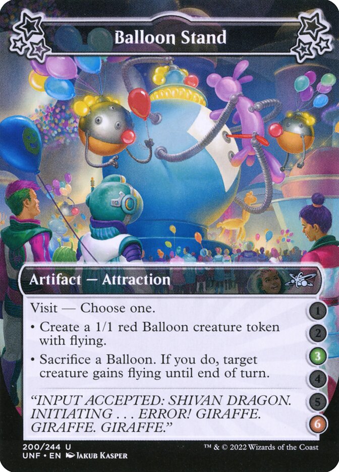 Balloon Stand – Uncommon Magic: The Gathering card from Unfinity (#200b)