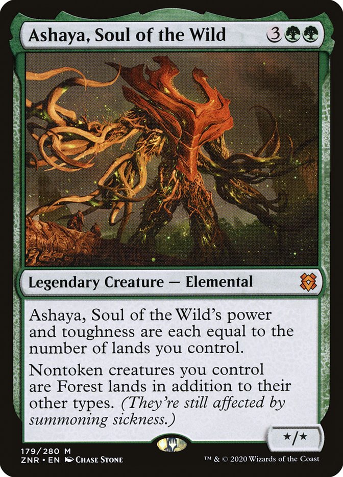 Ashaya, Soul of the Wild – Mythic Magic: The Gathering card from Zendikar Rising (#179)